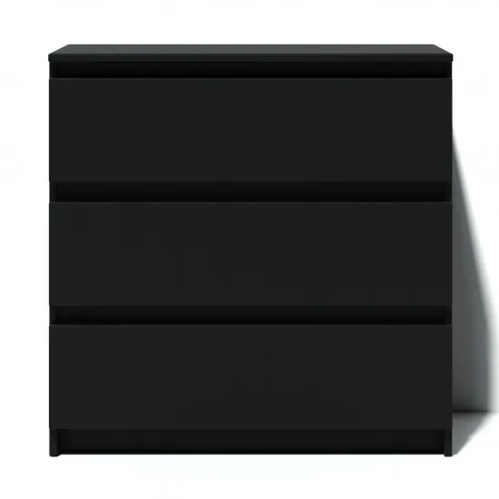 Comodă Fabrik Home Havana 3, 80x38,6x79 cm, Frasin negru