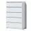 Комод Fabrik Home Havana 5, 80x38.5x125.5 см, Белый ясень