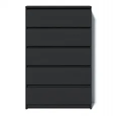 Comodă Fabrik Home Havana 5, 80x38.5x125.5 cm, Frasin negru