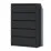 Комод Fabrik Home Havana 5, 80x38.5x125.5 см, Чёрный ясень