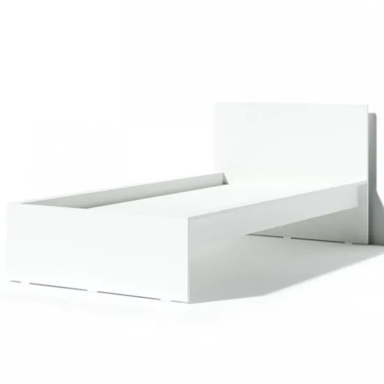 Детская кровать FabrikHome Linia Uno, 90 х 200 см, Белый ясень