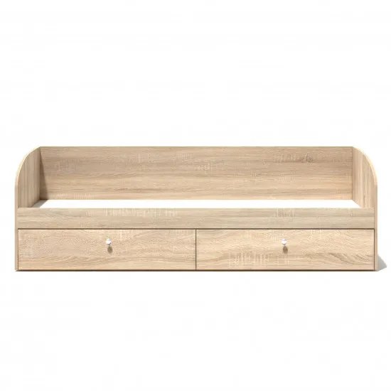 Pat pentru copii FabrikHome Spatio, 90 x 200 cm, Stejar Sonoma