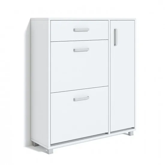 Tumbă pentru încălțăminte FabrikHome Modul №5, Frasin alb