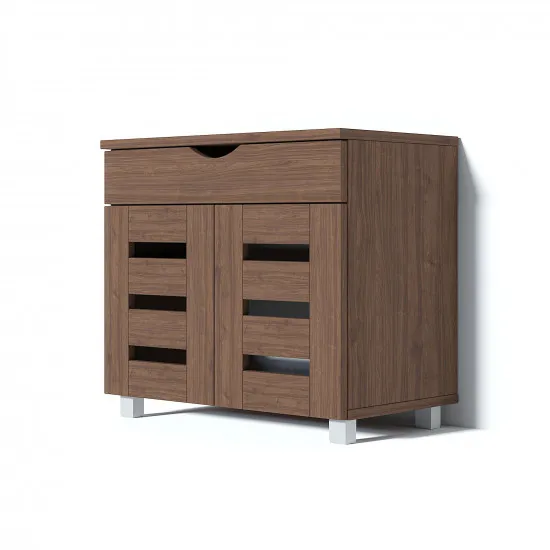 Tumbă pentru încălțăminte FabrikHome Modul №12, Nuc pietros