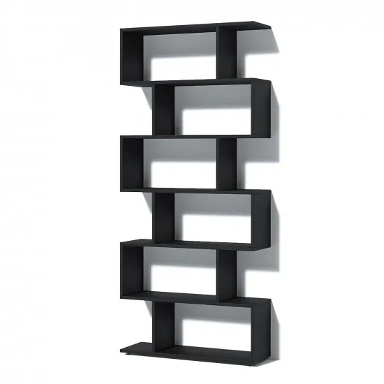 Raft Fabrik Home Wally, 80x25x180 cm Frasin negru