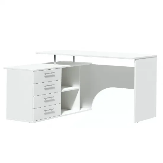Masa de birou FabrikHome №1 sertare pe stîngă, Frasin alb