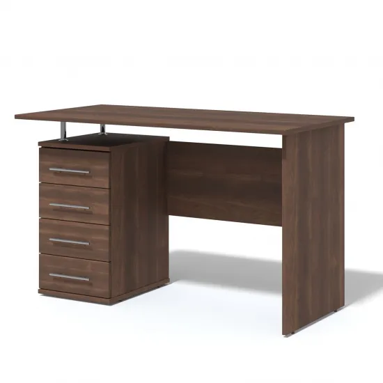 Masă calculator FabrikHome №3 sertare pe stîngă, Nuc inchis