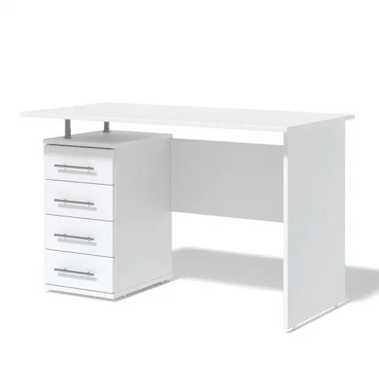 Masă calculator FabrikHome №3 sertare pe stîngă, Frasin alb