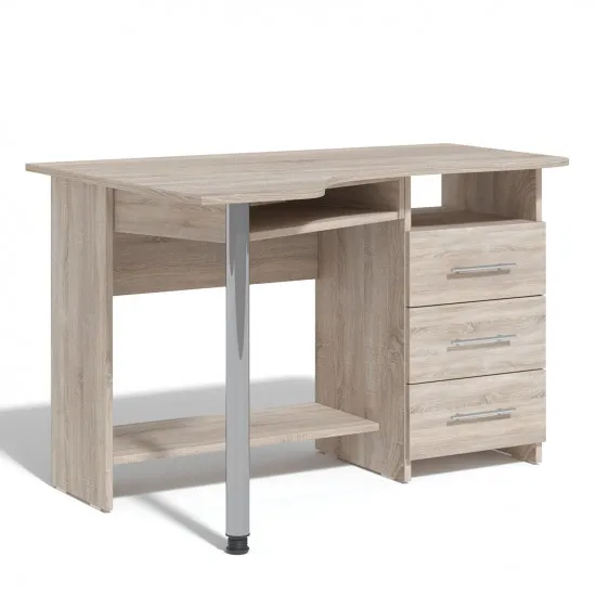 Masă calculator FabrikHome №9 sertare pe dreapta, Stejar Sonoma