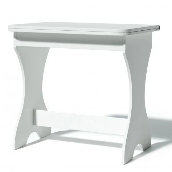 Стол обеденный FabrikHome Noroc раскладной поворотный, Белый ясень