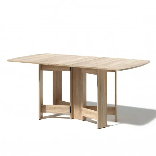 Masă pentru bucătărie Fabrik Home Helicopter rotunjit, 170x90 cm extensibilă, Stejar Sonoma
