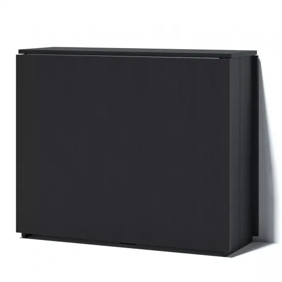 Masă sufragerie FabrikHome Helicopter drept, Frasin negru