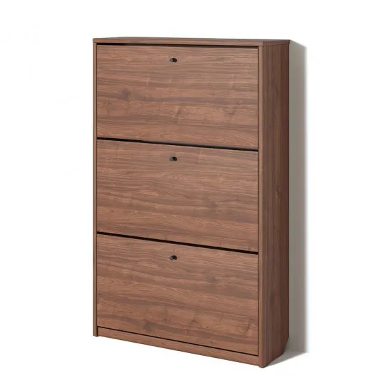 Dulap pentru încălțăminte FabrikHome 3 uși 800, Nuc pietros