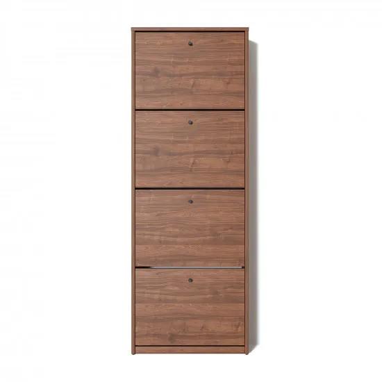 Тумба для обуви FabrikHome 4 двери 600, орех каменный