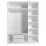 Dulap Fabrik Home Mezzo, 150x50x200 cm, Frasin alb