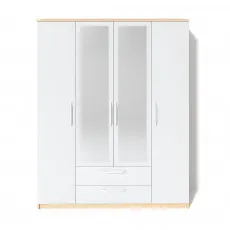 Dulap Fabrik Home Linia, 160x50x200 cm, Artar/Frasin alb