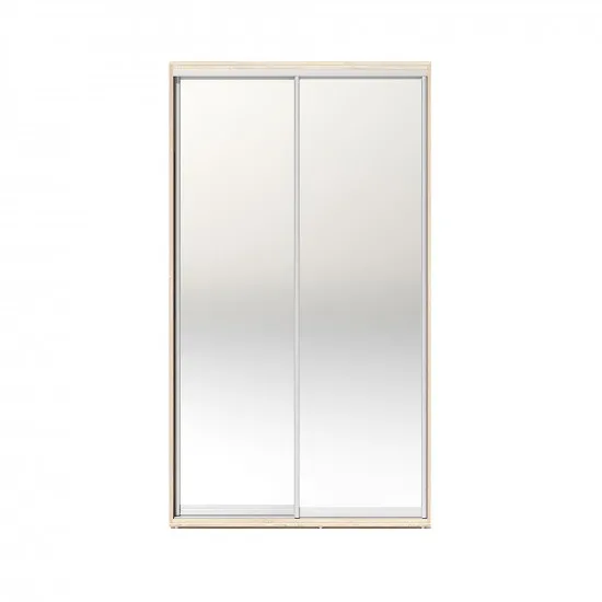 Dulap glisant FabrikHome (120 cm) 2 oglinzi, Stejar Sonoma