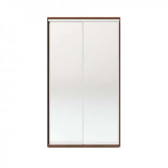 Dulap glisant FabrikHome (120 cm) 2 oglinzi, Nuc inchis
