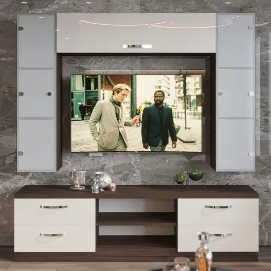 Living Bafimob X-4 (180 cm), Mokka/Bianco-bej Luciu