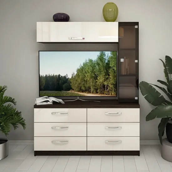 Стенка Bafimob X-9 (150 см), Mokka/Bianco-bej