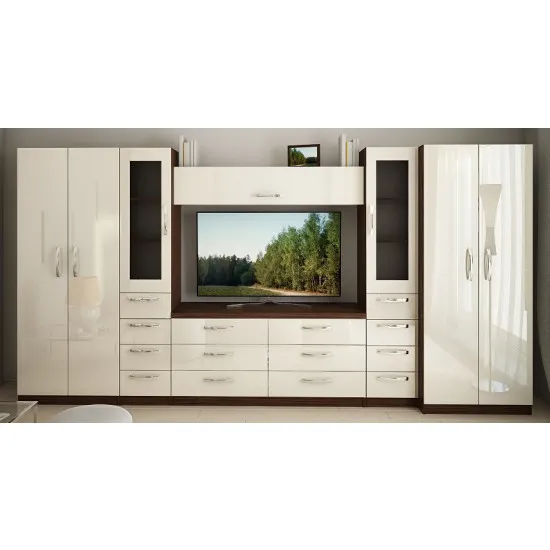 Living BS Alina Maxi (390 cm), Mokka/Bianco-bej Luciu