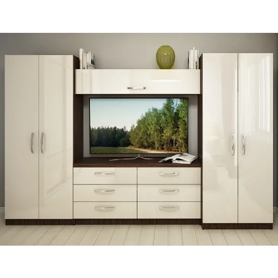 Living BS Alina X (310 cm), Mokka/Bianco-bej Luciu