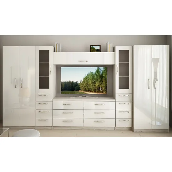 Living BS Alina Maxi (390 cm), Corton Stejar/Alb Luciu