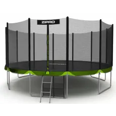 Trambulină Zipro Jump Pro, 496 cm, plasă externă, Black/Green