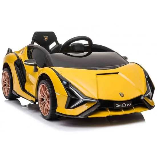 Masina pe baterie Leantoys 7499 Lamborghini Sian, Yellow