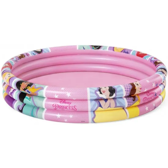 Piscină gonflabilă pentru copii Bestway Disney Princesses 91047, 122x122x25 cm, 140 l, de la 2 ani