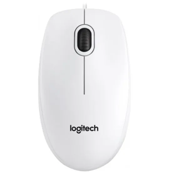 Мышь проводная Logitech B100 White