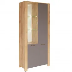 Vitrina ML-Mobila Vega 2dv (90 cm), Stejar auriu / Antracit Vitrina ML-Mobila Vega 2dv (90 cm), Stejar auriu / Antracit