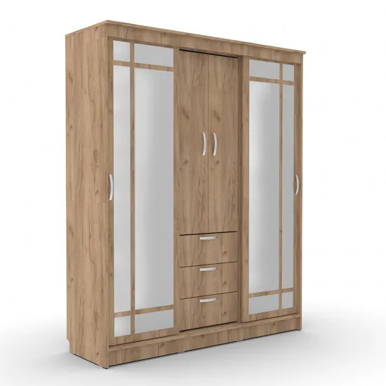 Dulap-cupeu ML-Mobila Diplomat (170 cm), Stejar auriu