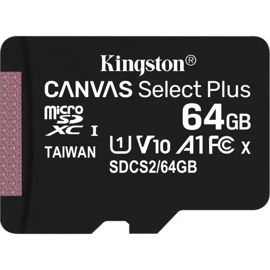 Карта памяти microSDXC 64 ГБ Kingston Canvas Select Plus (SDCS2/64GBSP)