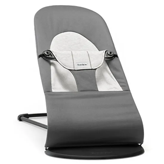 Шезлонг-качалка BabyBjorn Balance Soft Dark Grey, Bumbac/Tricot