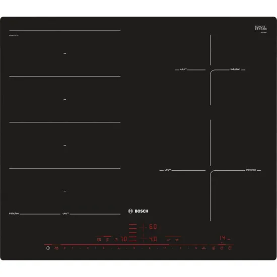 Plită cu inducţie Bosch PXE601DC1E Black