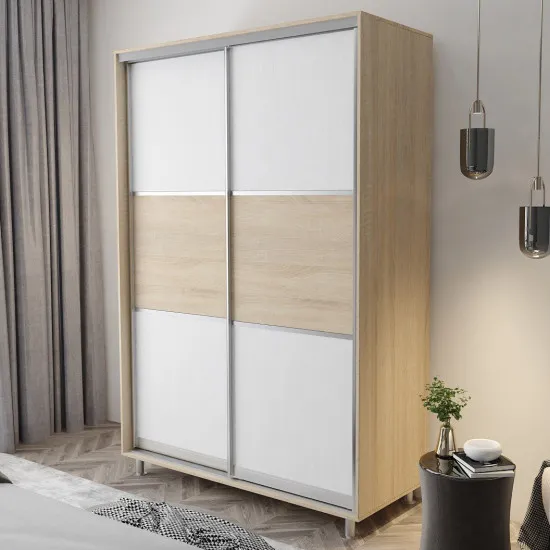 Dulap-cupeu Mobildor Aron K (100x220), Sonoma/ 2 White