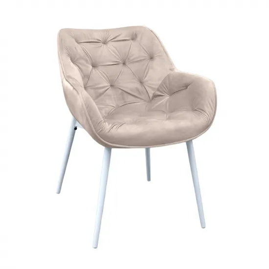 Стул Decoprim Lotus, Catifea Capucino HLR-7+White legs