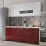 Bucatarie ML-Mobila AGT 2.0 m, Alb / Burgundi / Alb