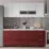Bucatarie ML-Mobila AGT 2.0 m, Alb / Burgundi / Alb