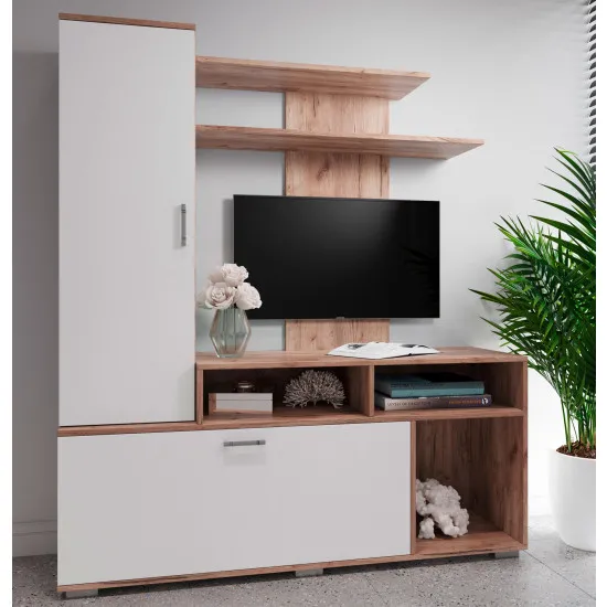 Living ML-Mobila Ð?Ð?-4 (150 cm), Stejar auriu/ Alb