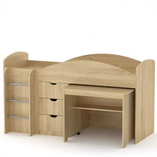 Детская кровать Kompanit Универсал, 70 x 190 см, Дуб сонома