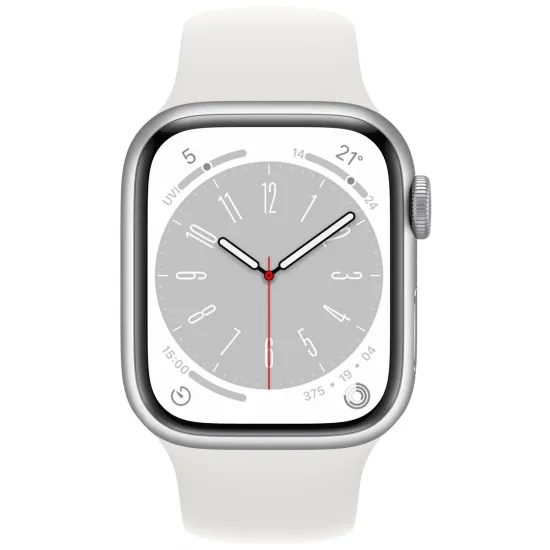 Умные часы Apple Watch Series 8 45mm Aluminium Case with White Sport Band