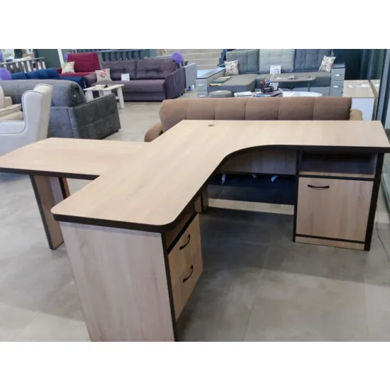 Masă oficiu ML-Mobila de colt fara anexa (dreapta), Sonoma / Wenge