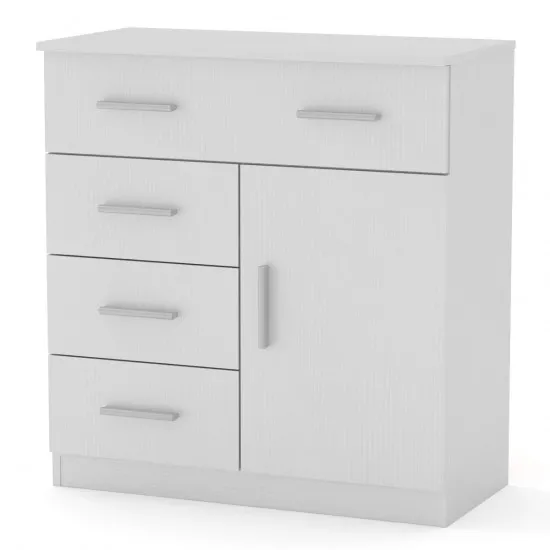 Comodă Kompanit 1-3-1 (80 cm), White