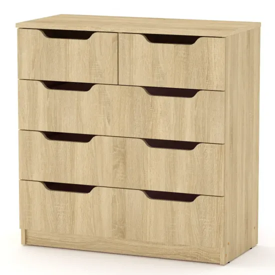 Comodă Kompanit 2+3М (81 cm), Oak Sonoma