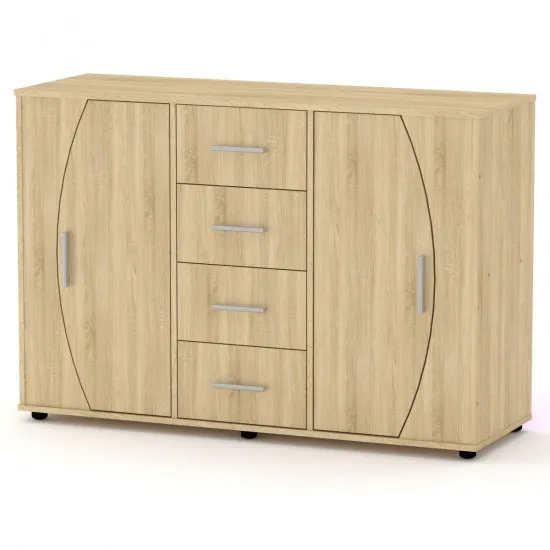 Comodă Kompanit 4-2-2 (133,8 cm), Oak Sonoma