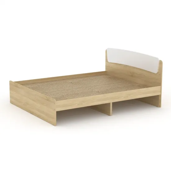 Кровать Kompanit Классика 160, 160 x 200 см, Дуб сонома/Нимфея альба