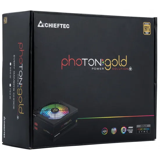 Sursă de alimentare ATX Chiftec Photon Gold GDP-650C-RGB, 650 W