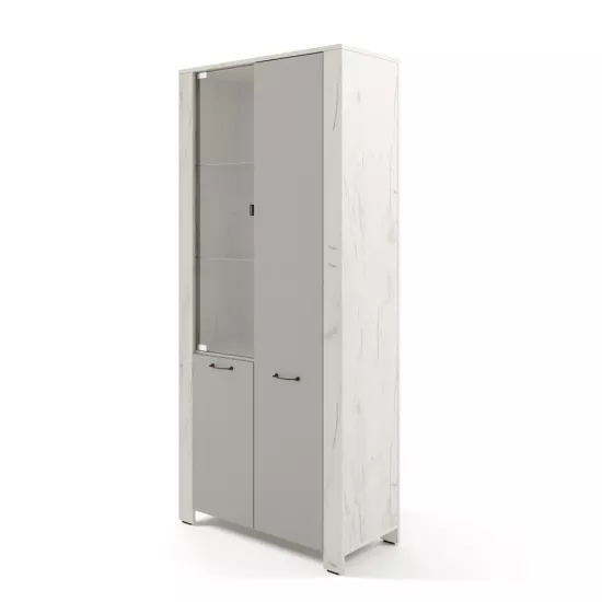 Vitrina ML-Mobila Vega 2dv (90 cm), Stejar craft alb / Sur